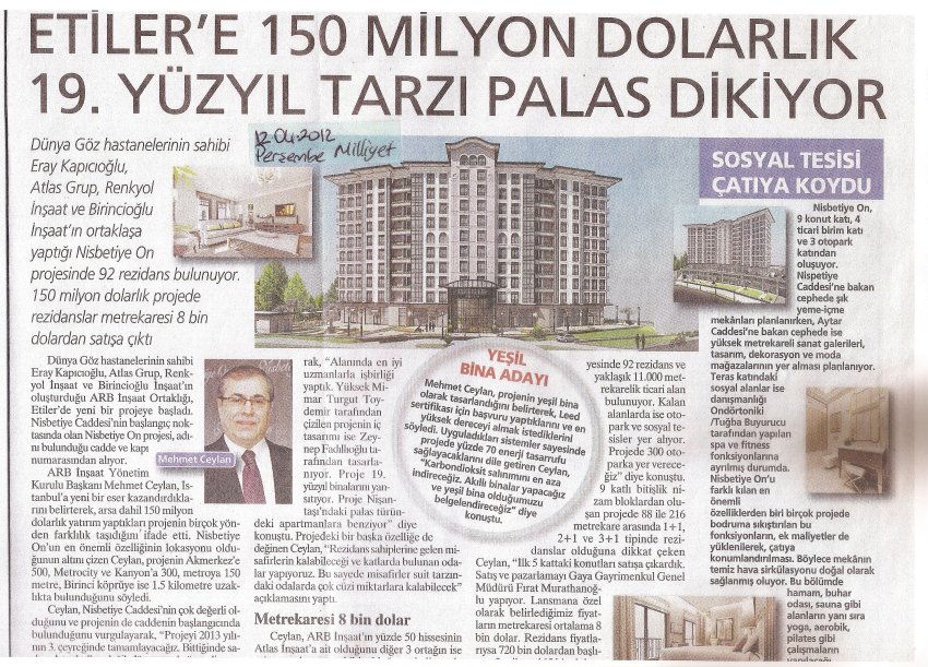 Milliyet Gazetesi - 12/Nisan/2012 Perşembe